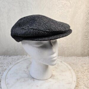 Vintage Adam New York Wool Tweed Cabbie/Newsboy Flat Hat, Size Medium